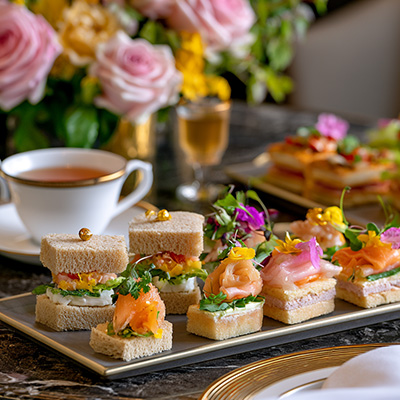 Afternoon tea prepared for a memorial gathering